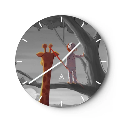 Relógio de parede - Relógio em vidro - Isso está realmente acontecendo - 40x40 cm