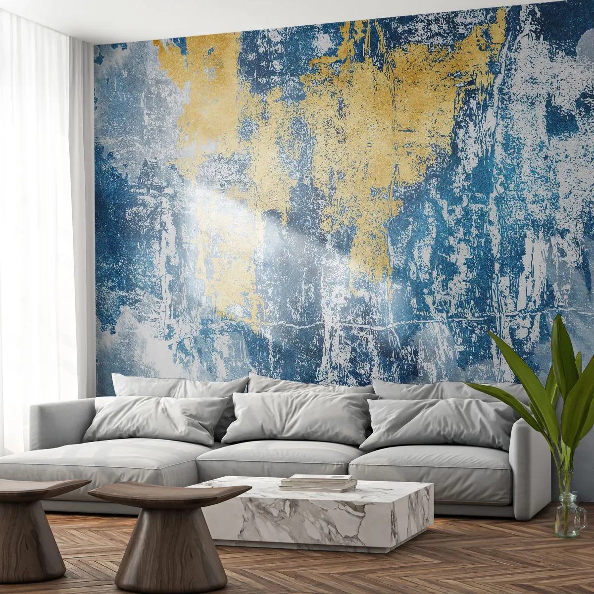 Papel de Parede Standard Eco - Abstração cheia de clima - Abstração, Pedaço, Manchas - 250x175 cm