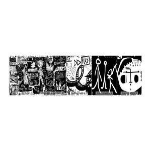 Amostra de papel de parede autocolante Deluxe Sticker - O direito e a alegria da juventude espiritual - Grafite, Pedaço, Padrão Moderno - 100x30 cm