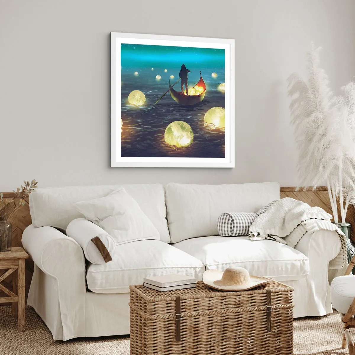 Pôster em moldura branca - Coisas com as quais os filósofos nunca sonharam - 40x40 cm