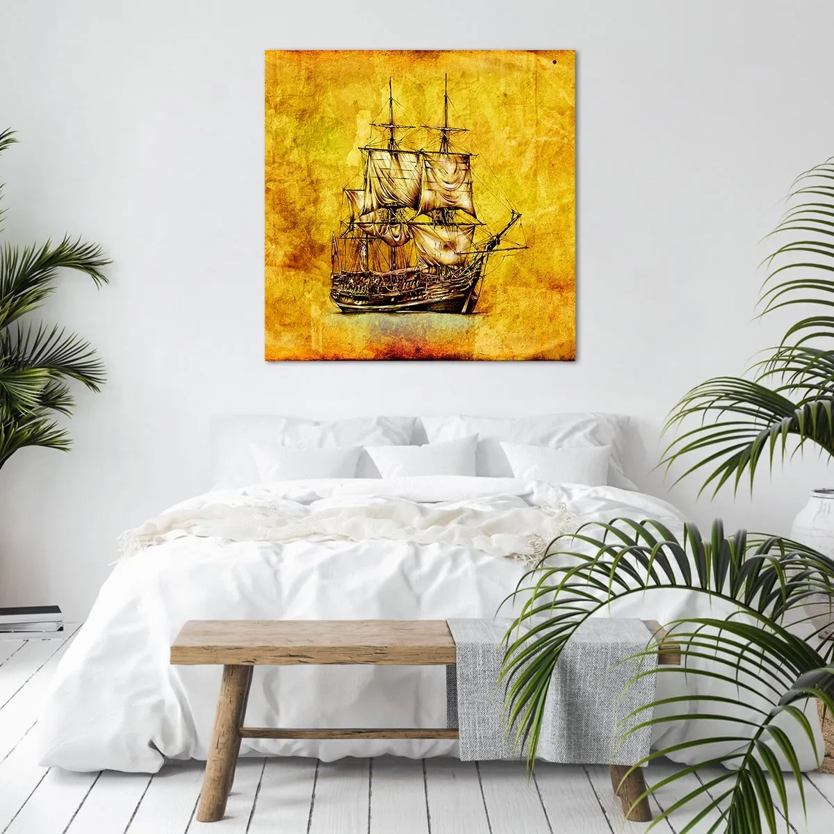 Quadro em tela - Direção Tortuga! - 70x70 cm