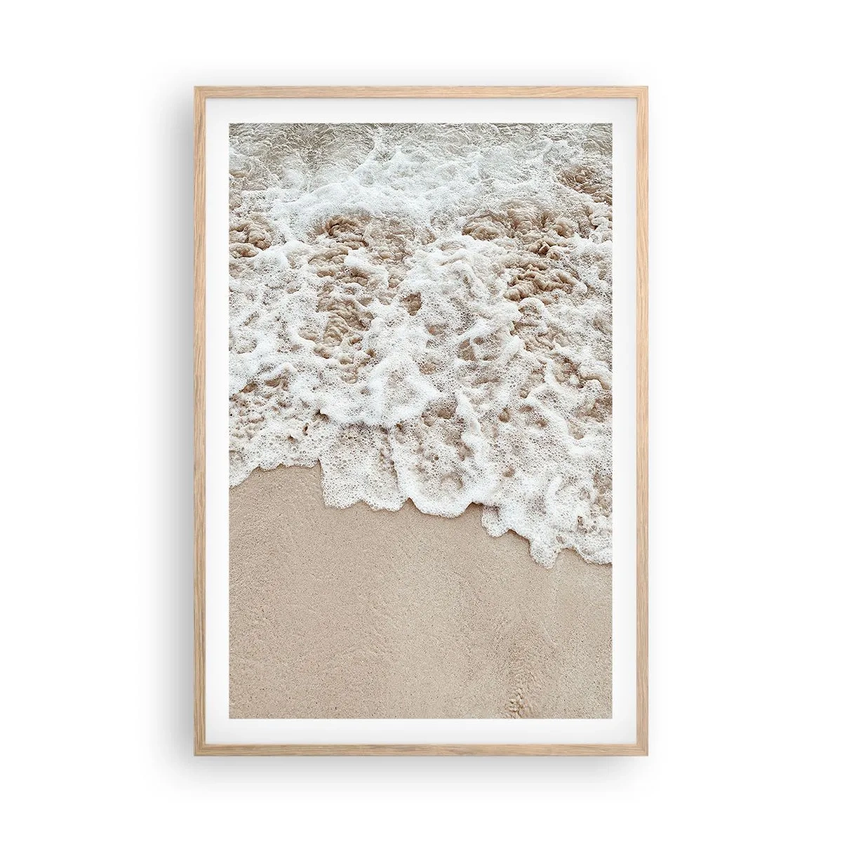 Pôster com moldura de carvalho claro - Volto logo - 61x91 cm