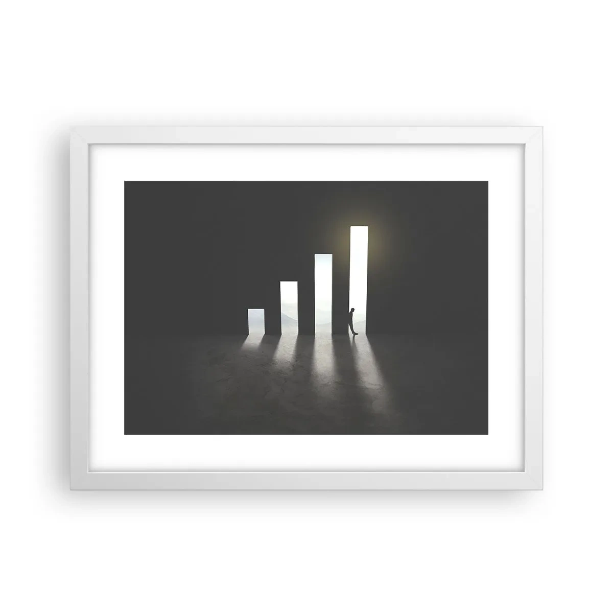 Pôster em moldura branca - Sucesso – impressão - 40x30 cm