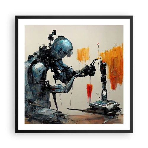 Pôster com moldura preta - Já amanhã… - 60x60 cm