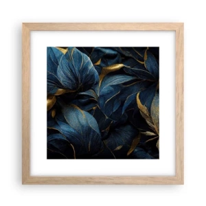 Pôster com moldura de carvalho claro - Forrado com ouro - 30x30 cm