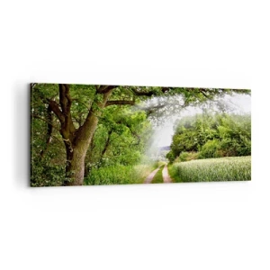 Quadro em tela - Os pastores de Arcadia - 100x40 cm
