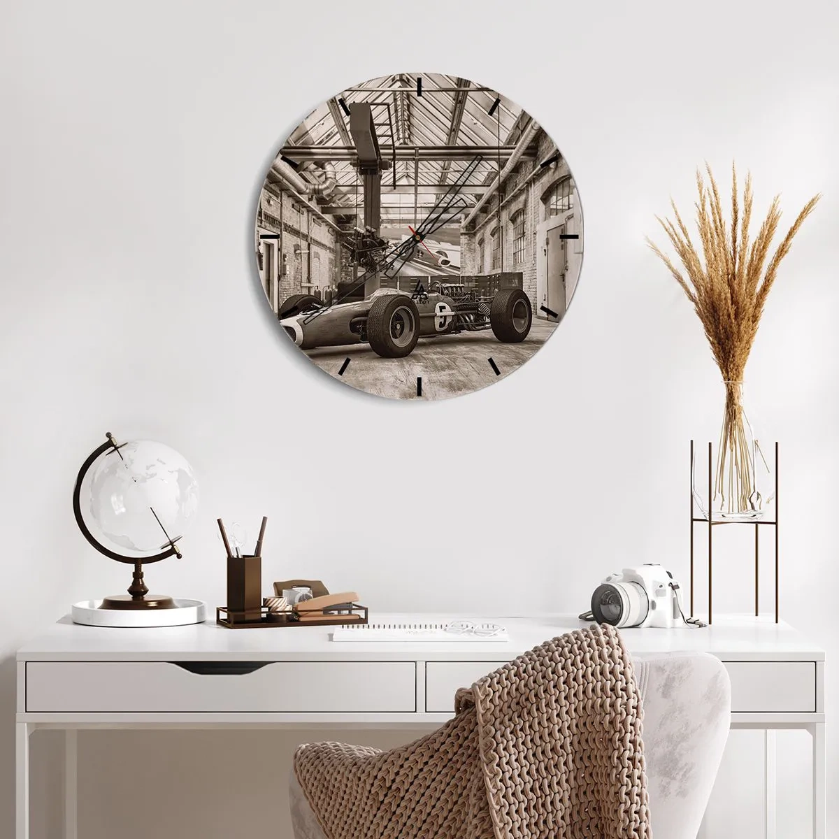 Relógio de parede - Relógio em vidro - O descanso do vencedor - 40x40 cm