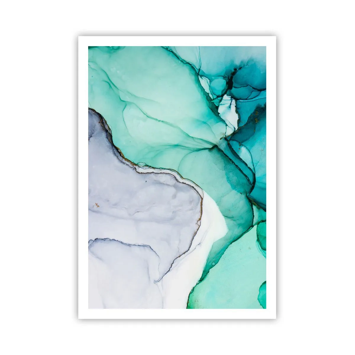 Pôster - Estudo em turquesa - 70x100 cm