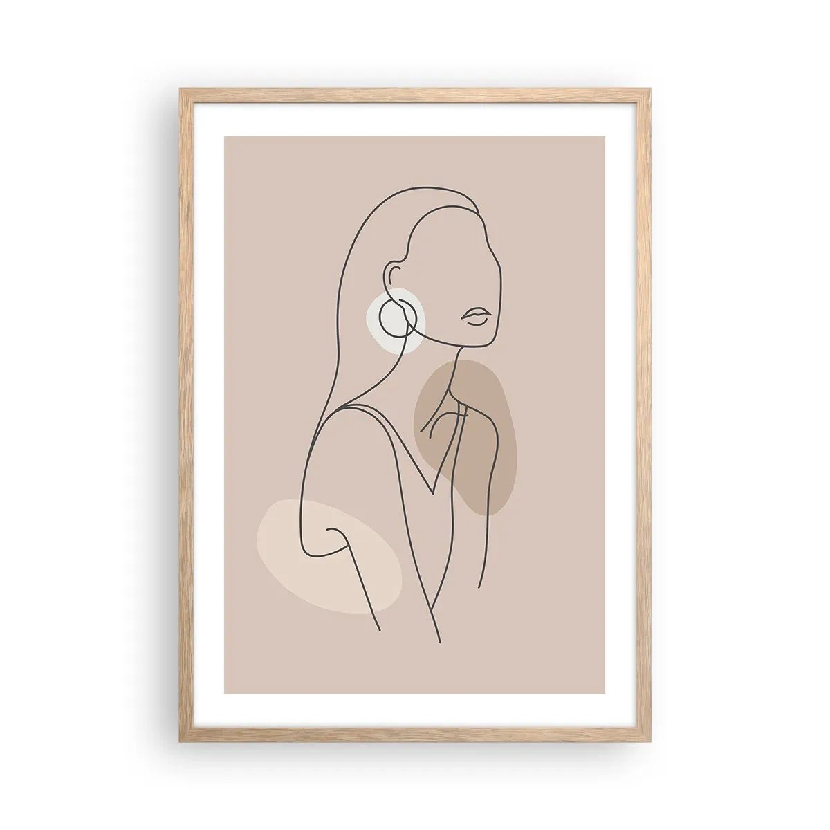 Pôster com moldura de carvalho claro - Um ícone da feminilidade - 50x70 cm