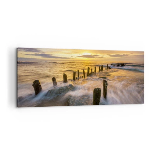 Quadro em tela - A beleza crua do Mar Báltico - 100x40 cm