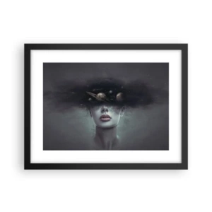 Pôster com moldura preta - E os planetas estão a enlouquecer... - 40x30 cm