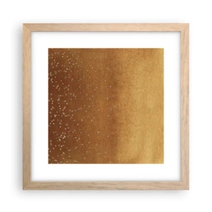 Pôster com moldura de carvalho claro - O nascimento da luz - 30x30 cm