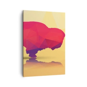 Quadro em tela - A força amaranto do bisonte - 50x70 cm