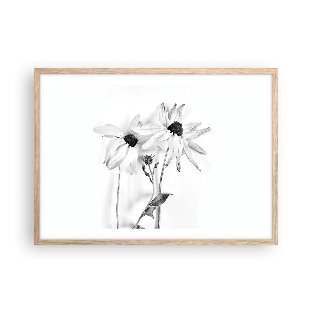 Pôster com moldura de carvalho claro - Ninguém quer estar sozinho - 70x50 cm