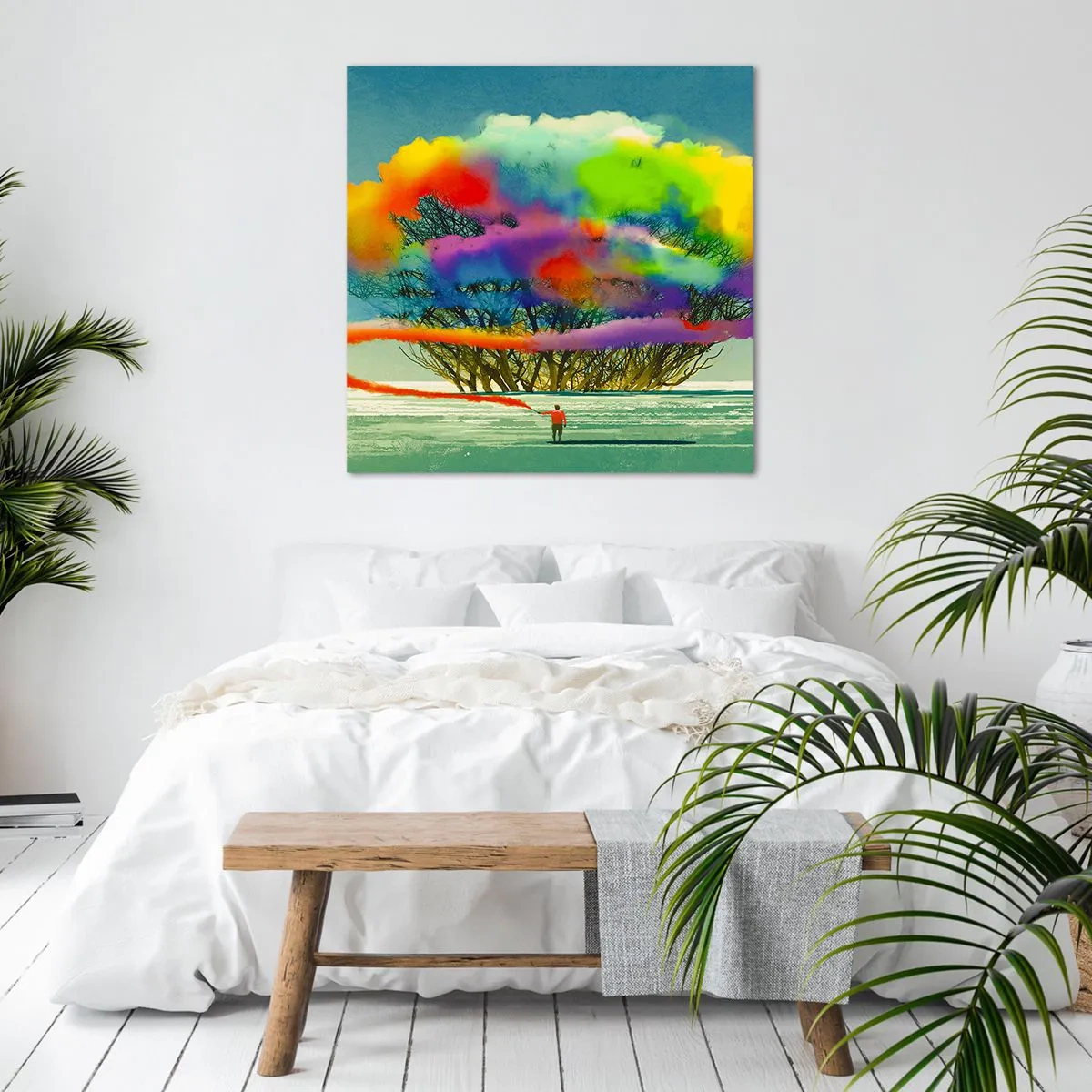 Quadro em tela - Dar vida a este mundo - 40x40 cm