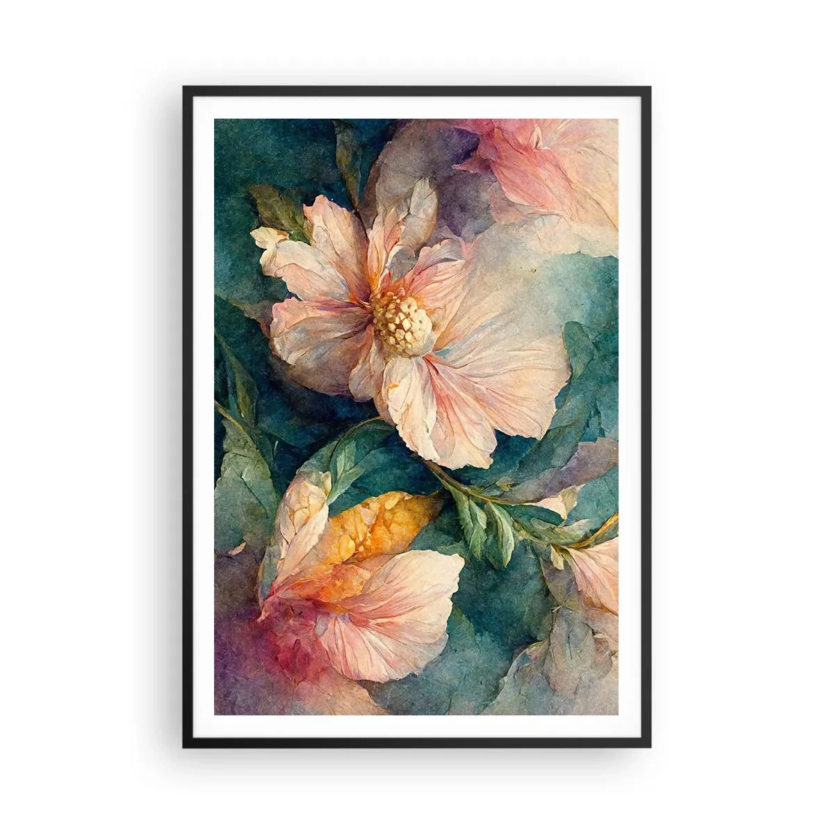 Pôster com moldura preta - Apenas sutileza - 70x100 cm