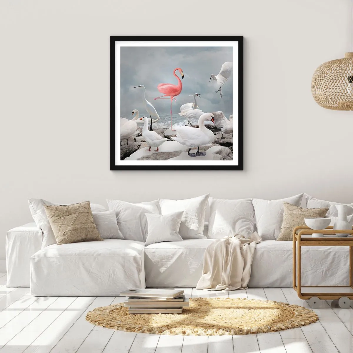 Pôster com moldura preta - Como vim parar aqui? - 60x60 cm