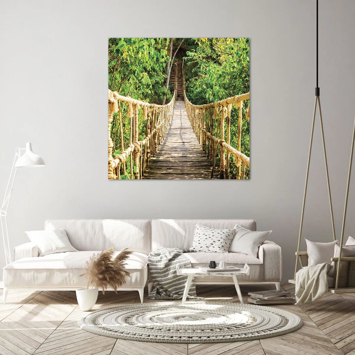 Quadro em tela - Suspenso na vegetação - 70x70 cm