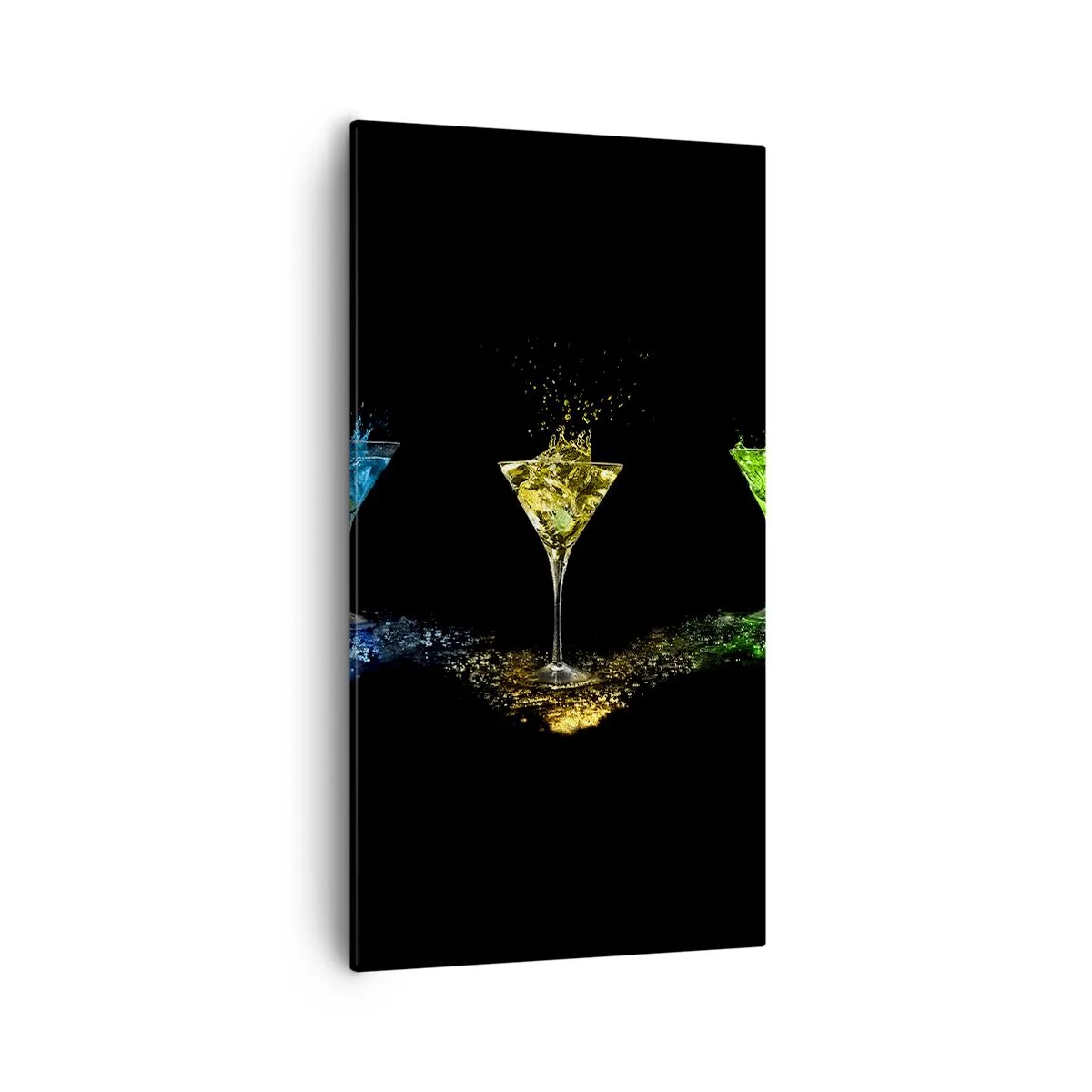 Quadro em tela - Cores da alegria no vidro de cristal - 55x100 cm