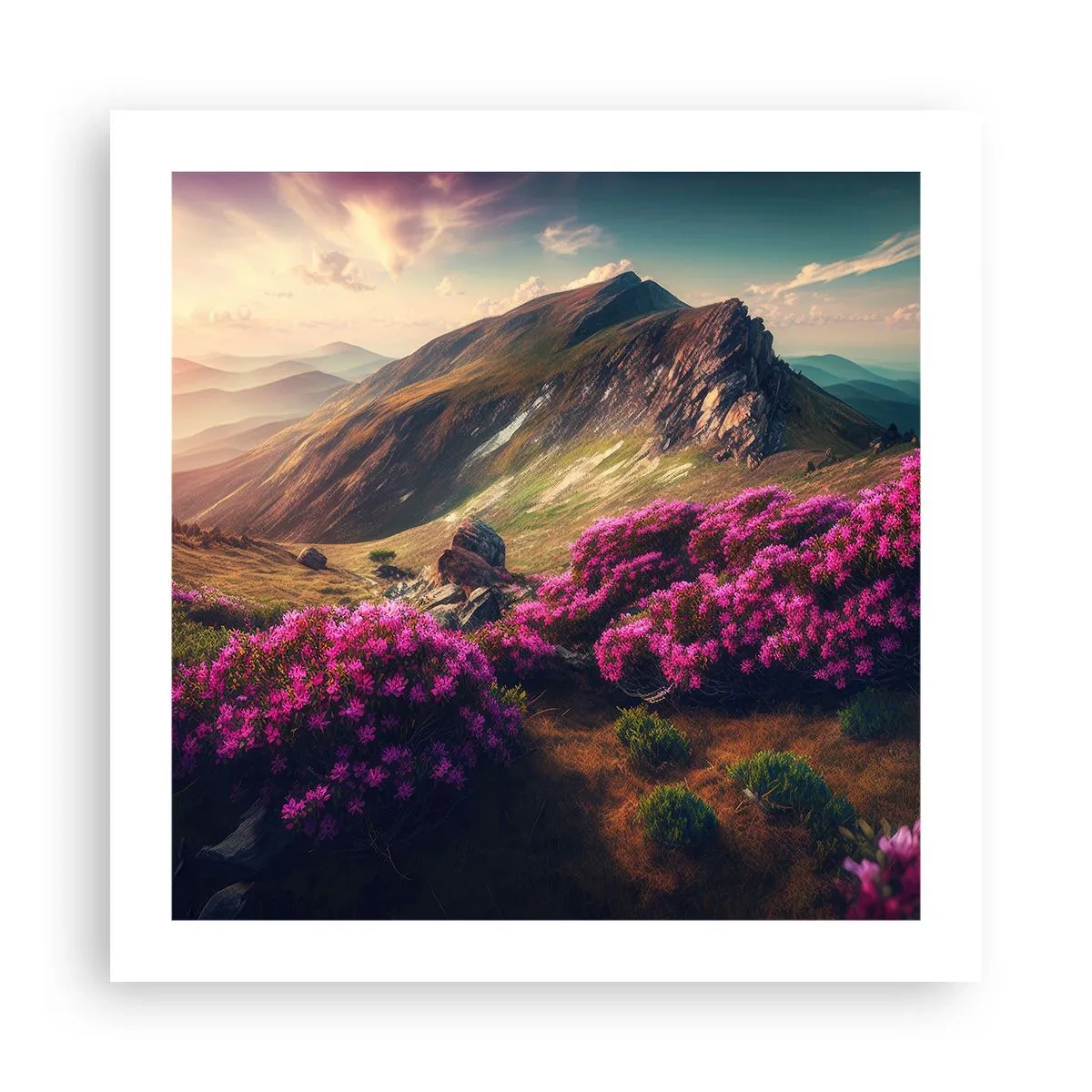 Pôster - Verão nas montanhas - 50x50 cm