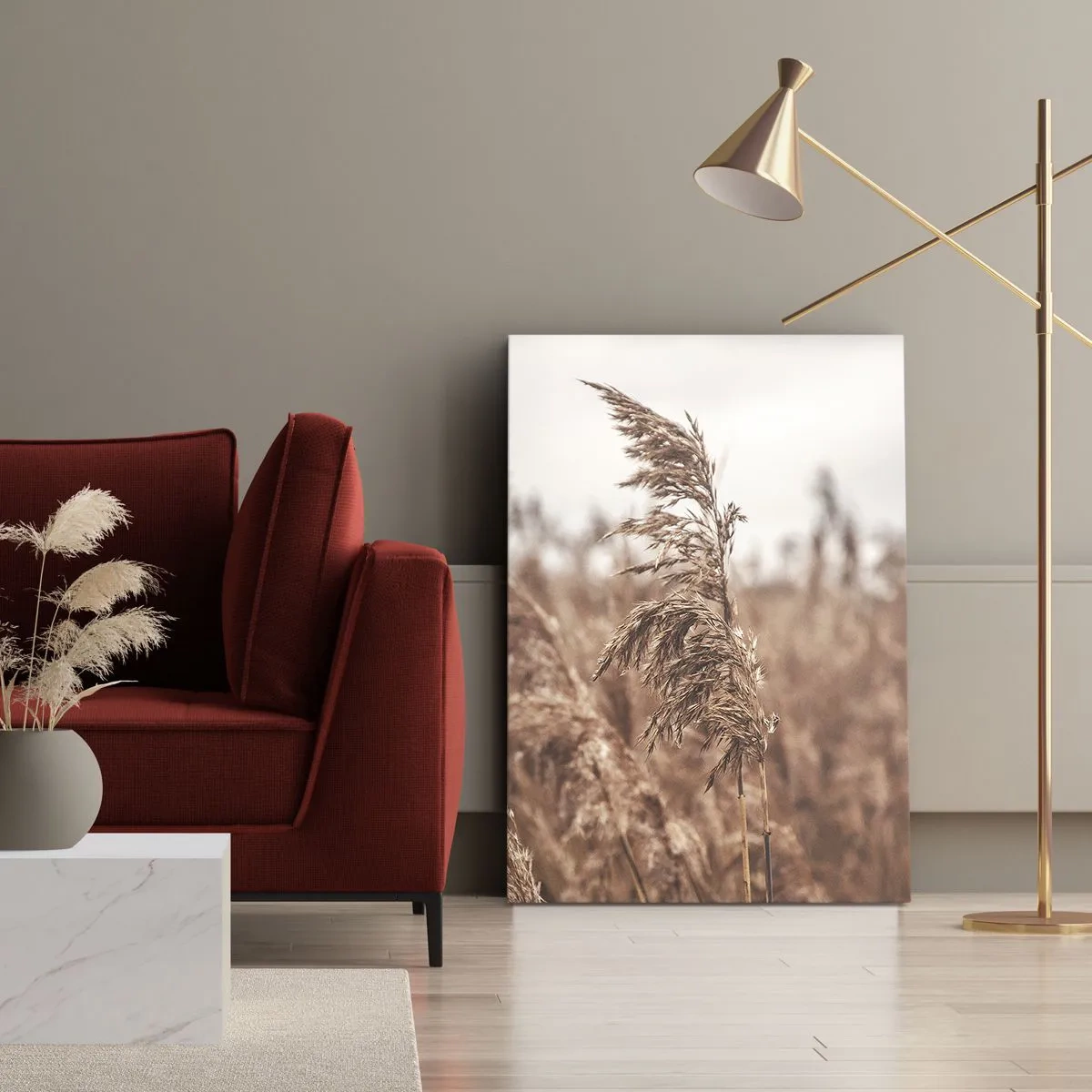 Quadro em tela - O outono já chegou ao campo - 50x70 cm