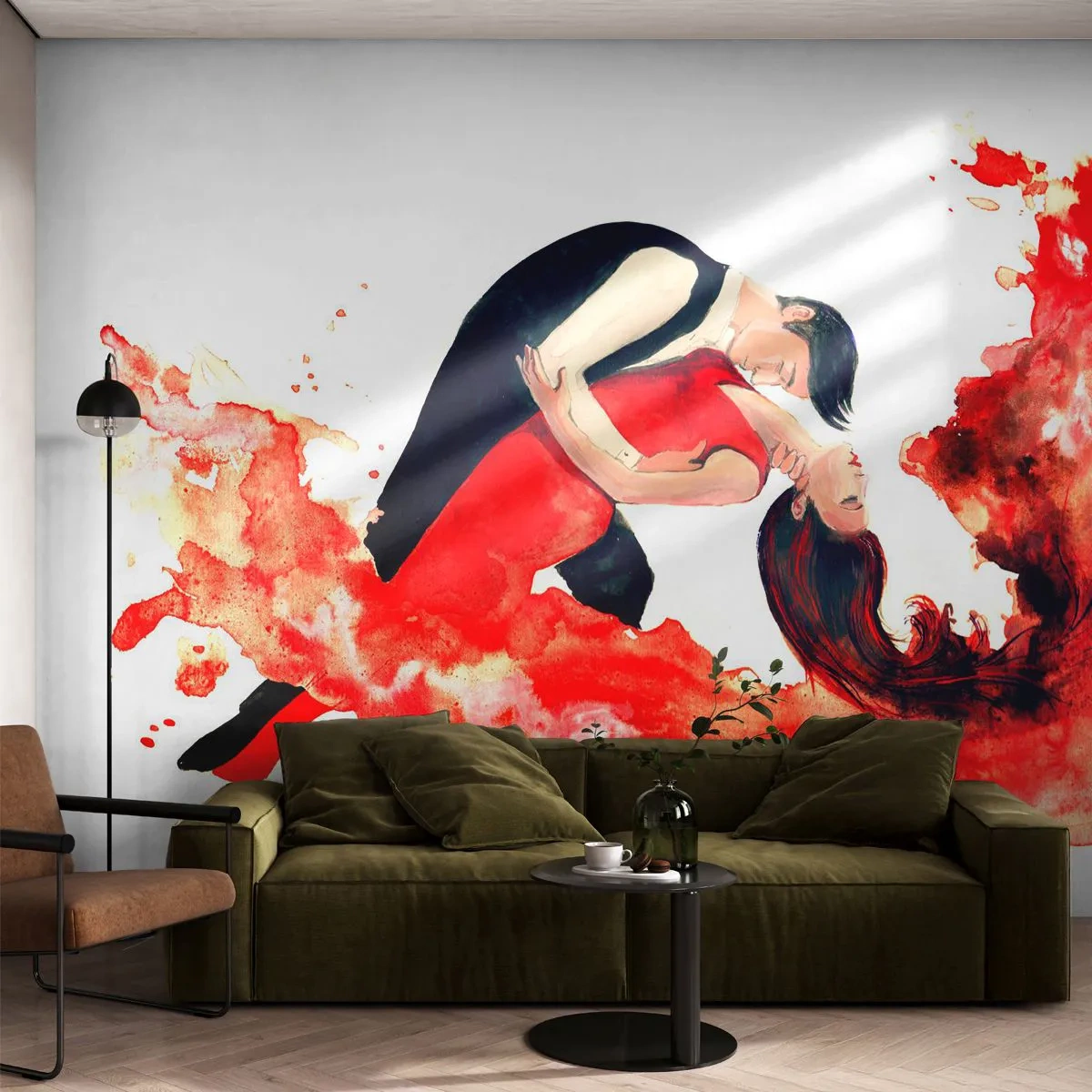 Papel de Parede Standard Eco - Tango - uma onda sensual - Dança, Música, Dançarinos - 250x175 cm