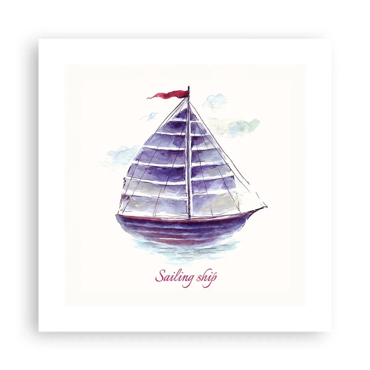 Pôster - Cheio de velas e águas calmas - 40x40 cm