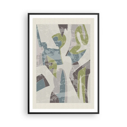 Pôster com moldura preta - Composição atrás do vidro - 70x100 cm