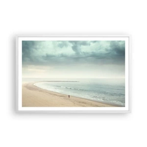 Pôster em moldura branca - Em busca da paz - 91x61 cm