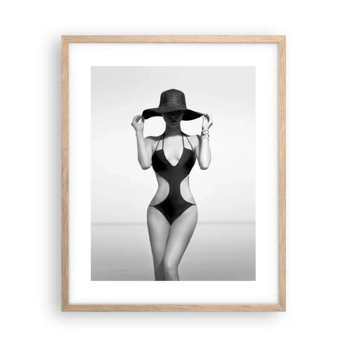 Pôster com moldura de carvalho claro - Meu nome é: Elegância - 40x50 cm