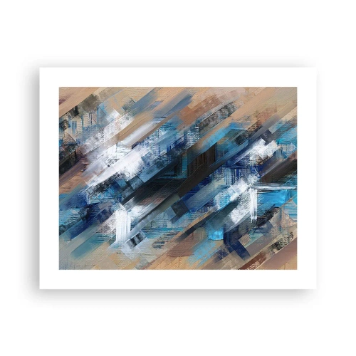 Pôster - Numa diagonal azul - 50x40 cm