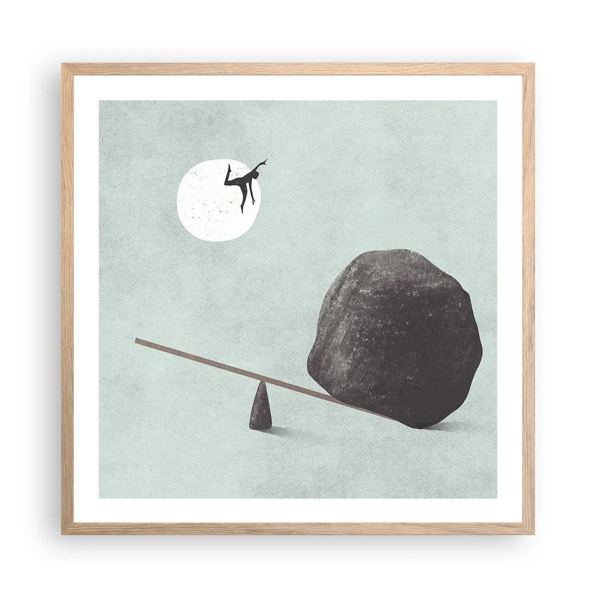 Pôster com moldura de carvalho claro - Um sonho tornado realidade - 60x60 cm