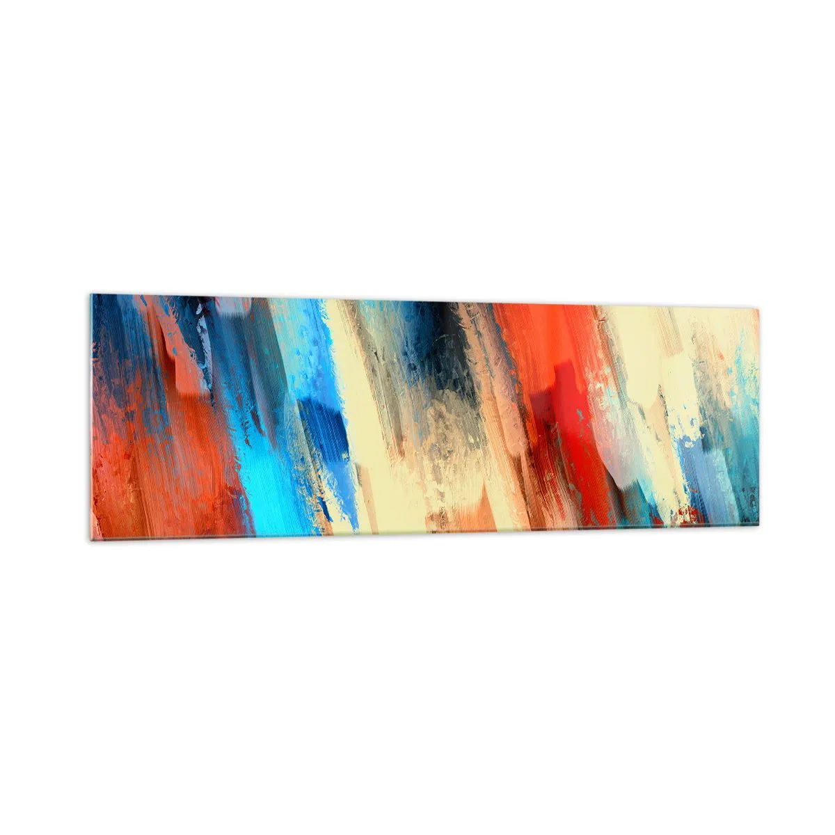 Quadro em vidro - Cascata de cores - 160x50 cm