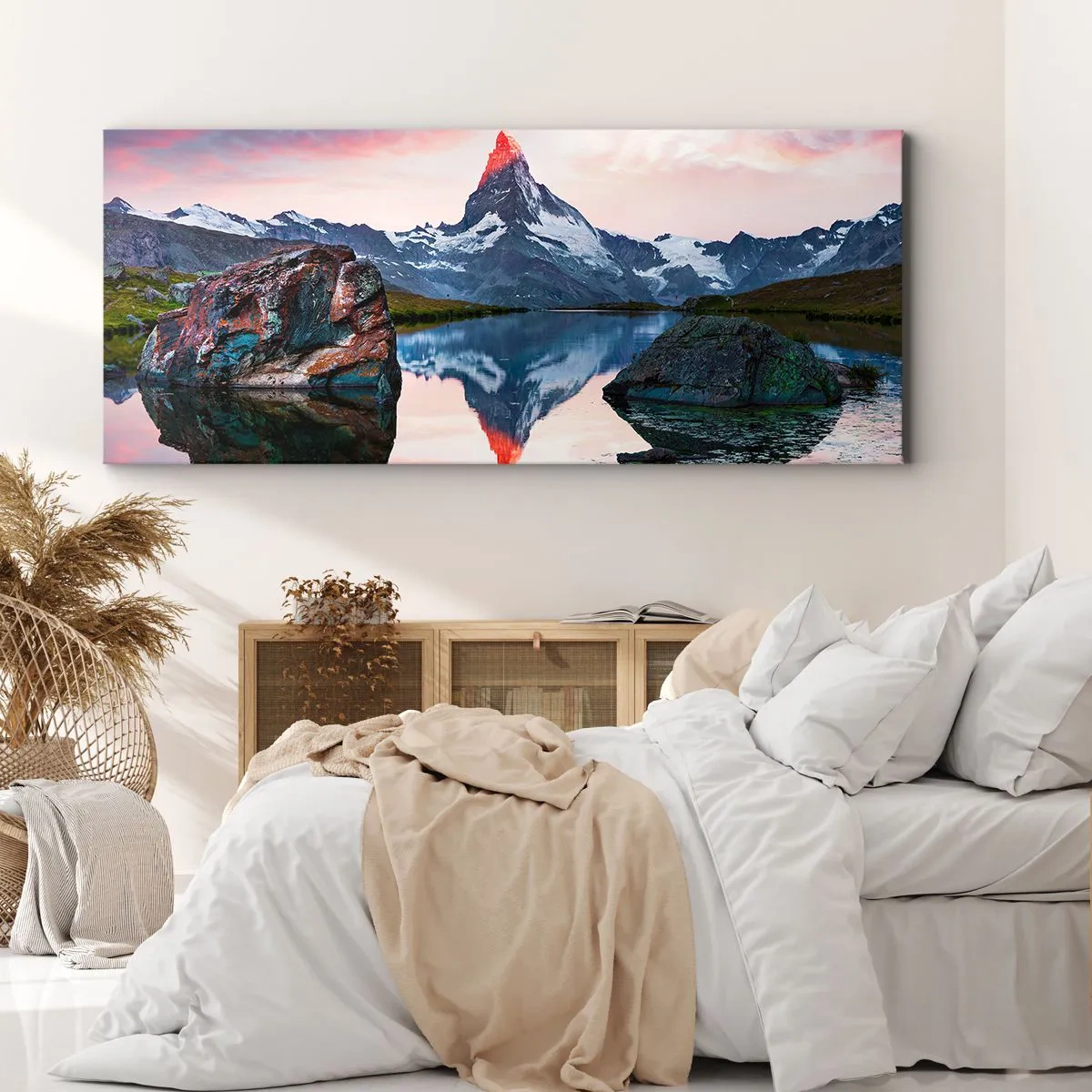 Quadro em tela - O coração das montanhas é quente - 120x50 cm