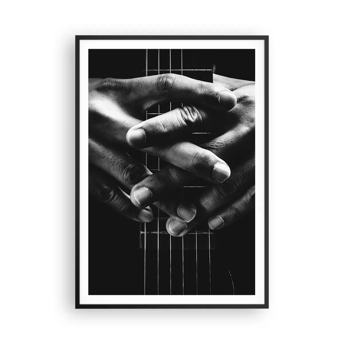 Pôster com moldura preta - Oração do artista - 70x100 cm