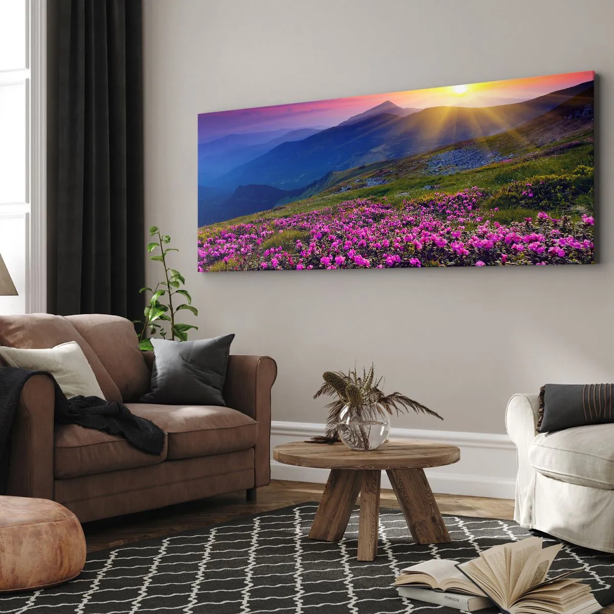 Quadro em tela - …Cheiro de pinheiros e ervas da montanha - 140x50 cm