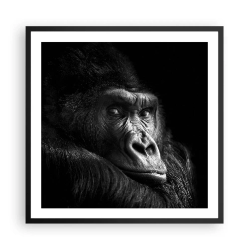 Pôster com moldura preta - E para que é que estás a olhar? - 60x60 cm