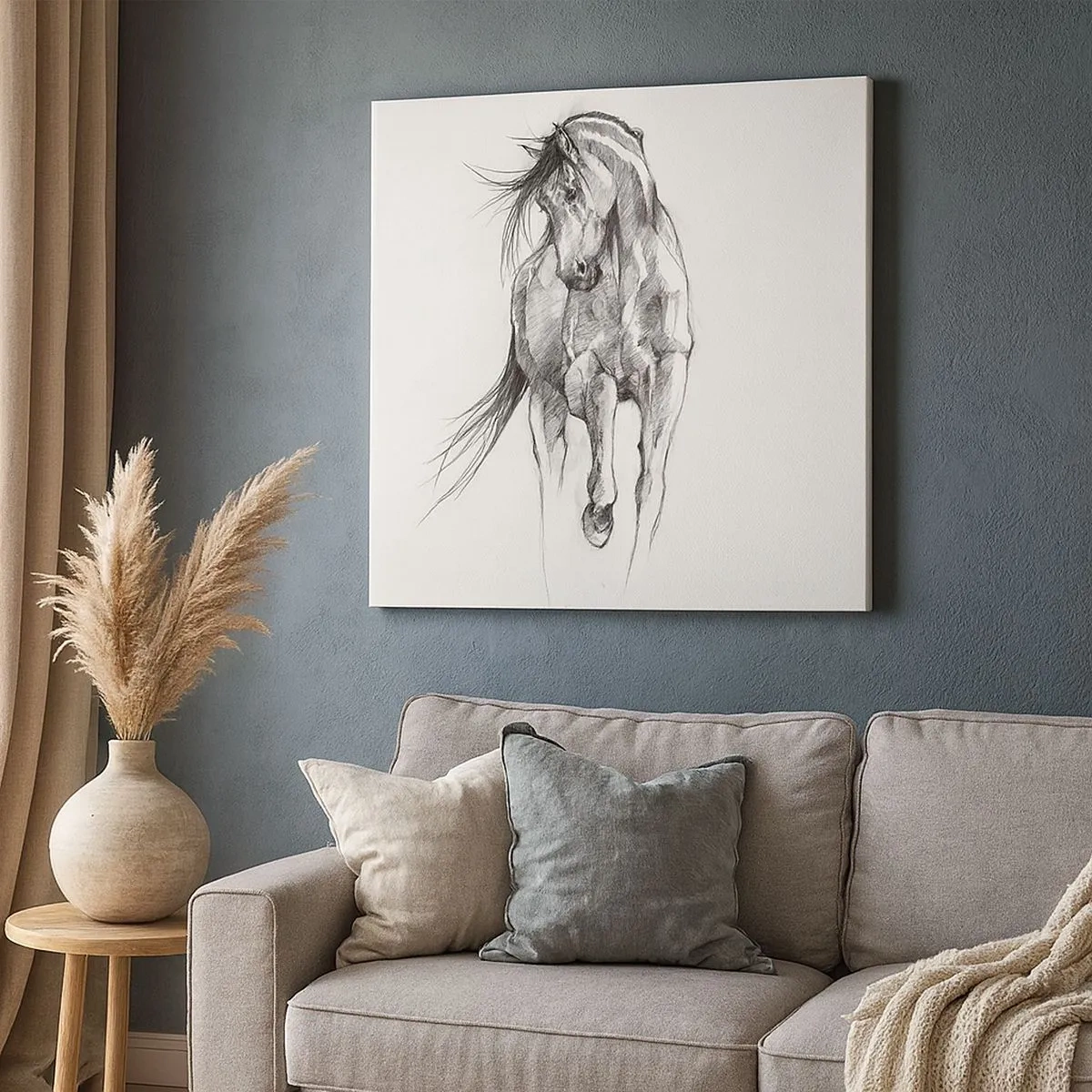 Quadro em tela - Num trote gracioso - 30x30 cm