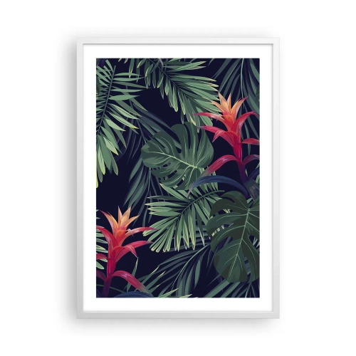 Pôster em moldura branca - Queimar em verde - 50x70 cm