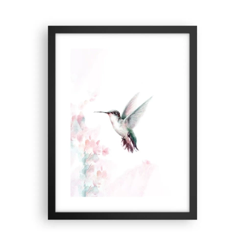 Pôster com moldura preta - Preso em agitação - 30x40 cm