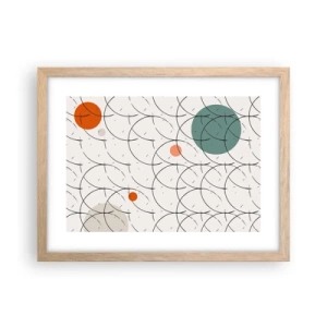 Pôster com moldura de carvalho claro - No espírito da pop art - 40x30 cm