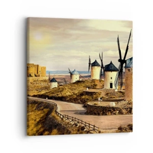 Quadro em tela - Dom Quixote está prestes a aparecer - 30x30 cm