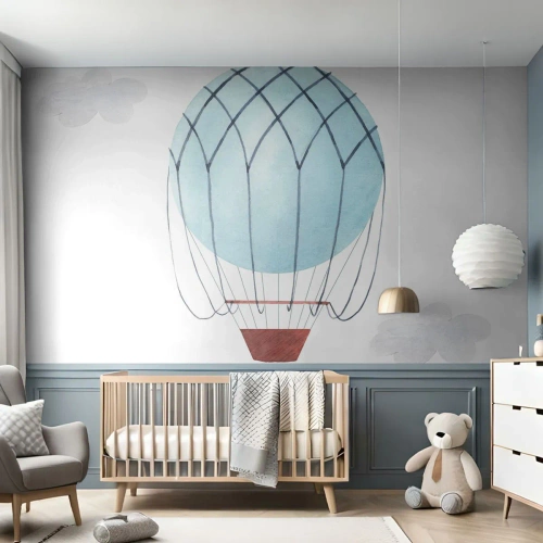 Papel de Parede Autocolante Deluxe Sticker - Tudo nas nuvens - Infantil, Balão, Minimalismo - 100x70 cm