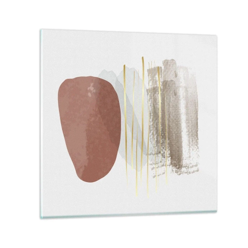 Quadro em vidro - Colunata abstrata - 70x70 cm