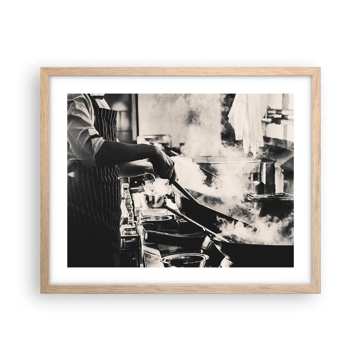Pôster com moldura de carvalho claro - Alquimia de sabores - 50x40 cm