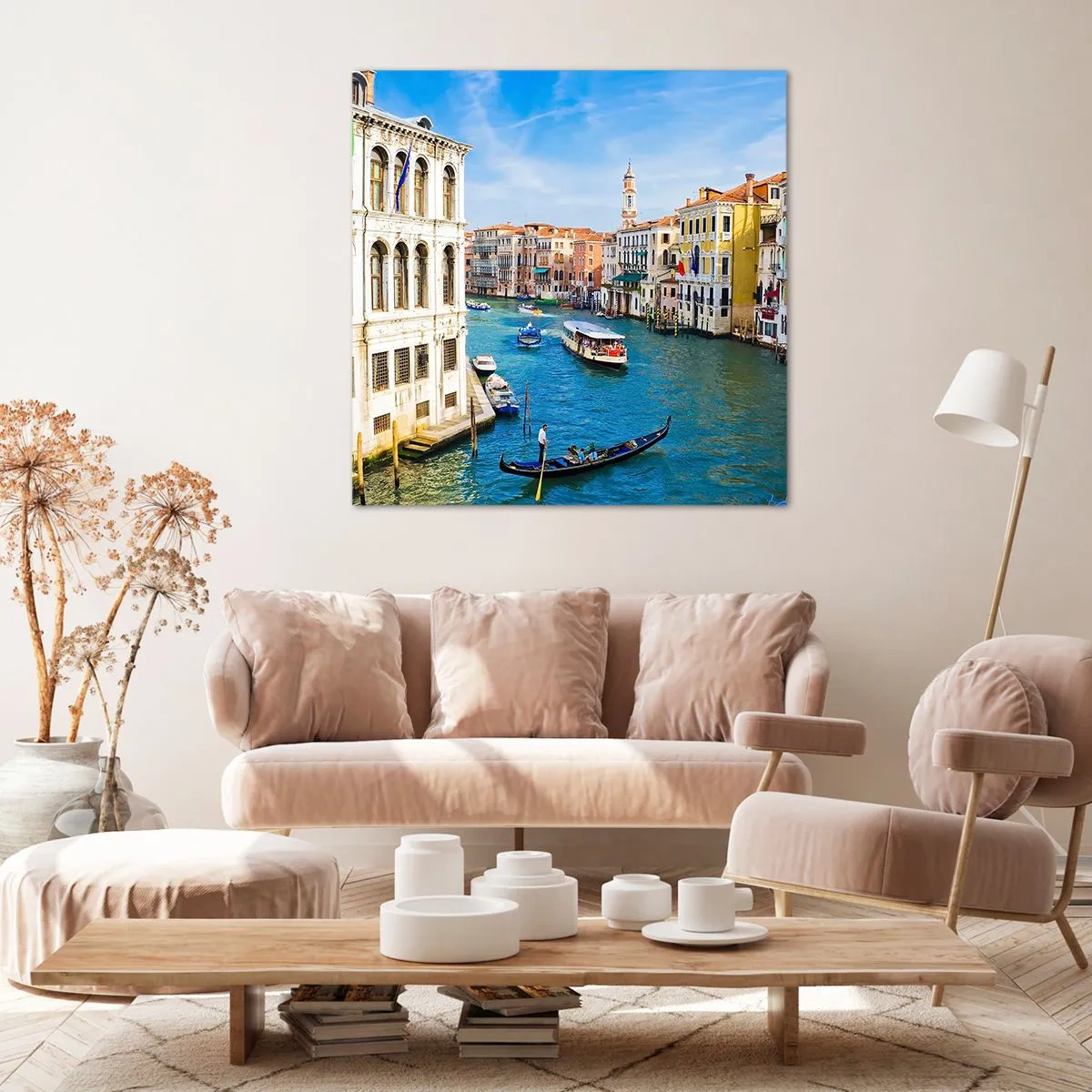 Quadro em tela - Tráfego único no mundo - 60x60 cm