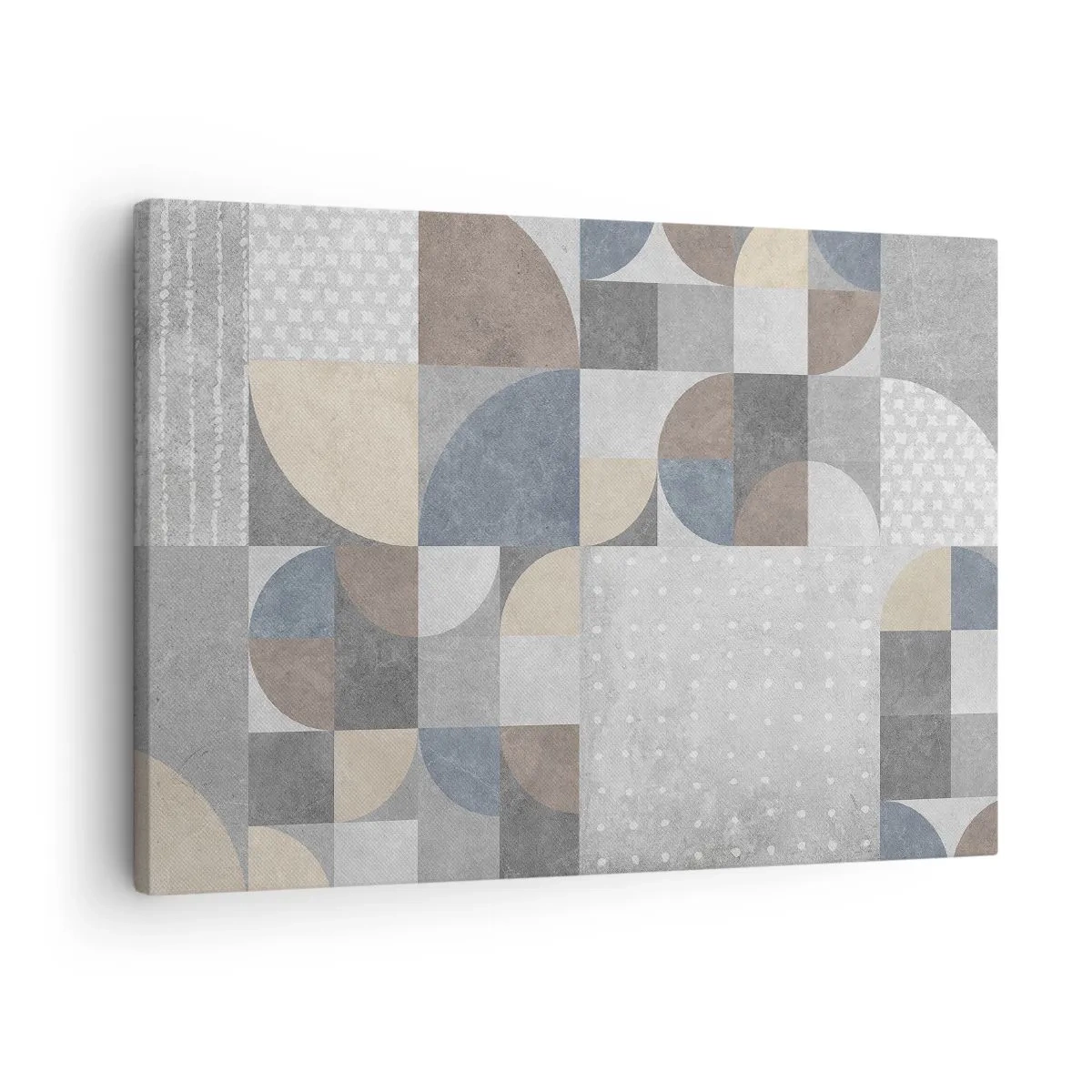 Quadro em tela - Padrão geométrico em tons pastel - 70x50cm - Fantasia cerâmica - Decoração de parede moderna para a sala de estar e quarto ARTTOR