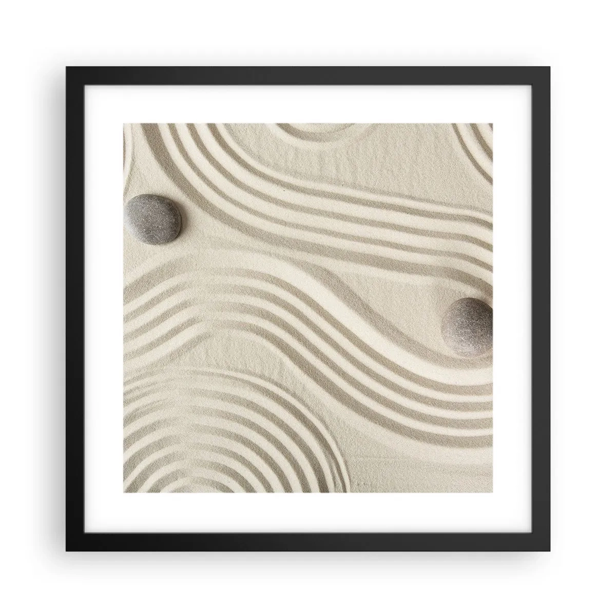 Pôster com moldura preta - Um toque de calor - 40x40 cm