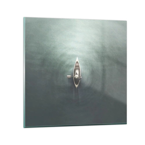 Quadro em vidro - Através do lago da lua - 30x30 cm