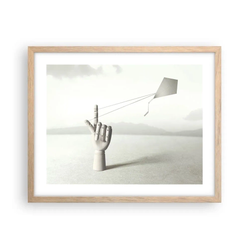 Pôster com moldura de carvalho claro - Prova de força - 50x40 cm